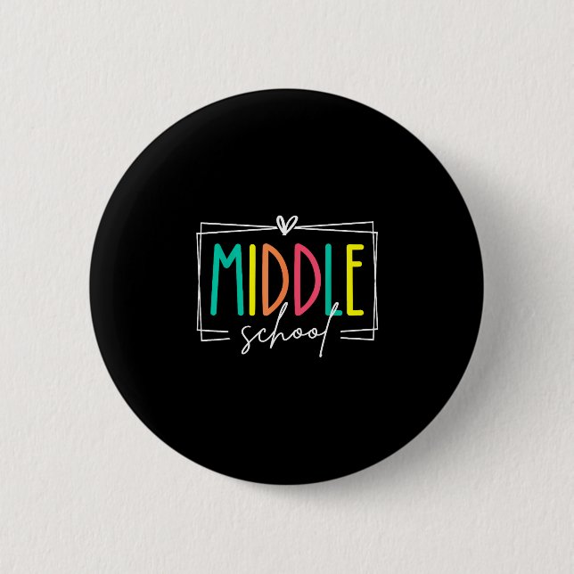 Middle school squad teacher dream team student button (Front)