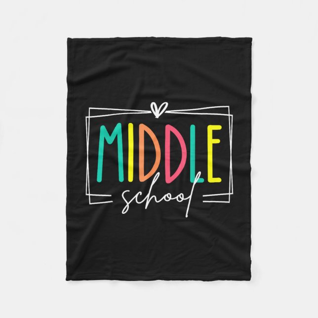 Middle school squad teacher dream team student fleece blanket (Front)