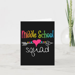 Middle School Squad Teacher Student Team Ck To Sch Card