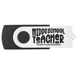 Middle School Teacher Text Design Flash Drive