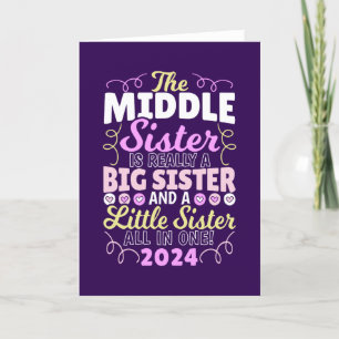 Middle Sister 2024 - a Big and Little Sister Card