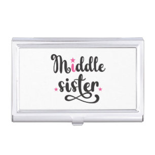Middle Sister, Cute Stars Business Card Case