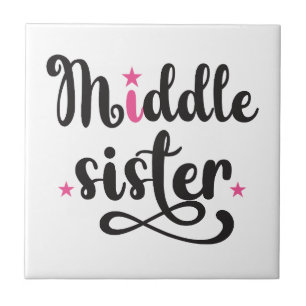 Middle Sister, Cute Stars Ceramic Tile