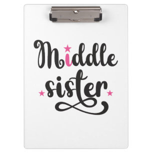 Middle Sister, Cute Stars Clipboard
