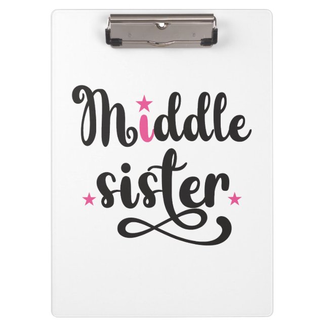 Middle Sister, Cute Stars Clipboard (Front)