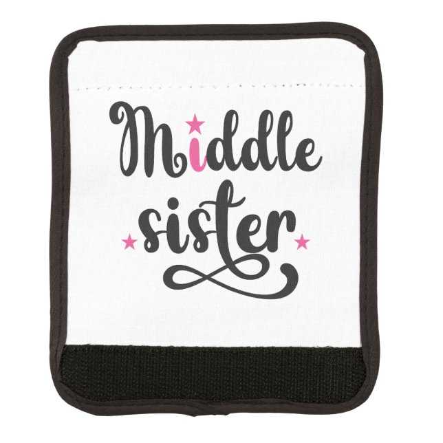 Middle Sister, Cute Stars Luggage Handle Wrap (Front)