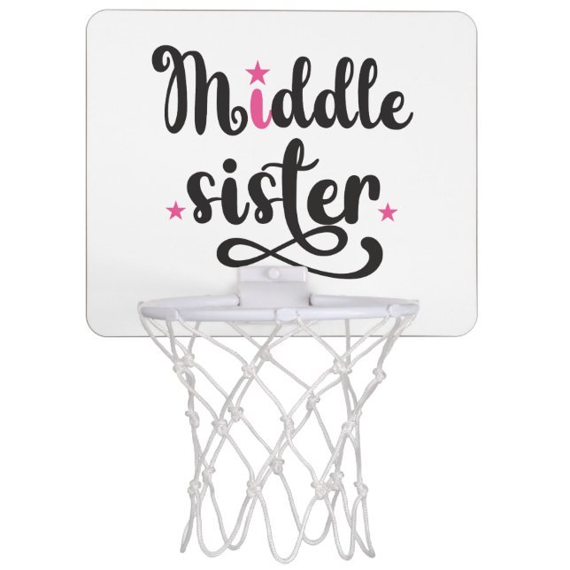 Middle Sister, Cute Stars Mini Basketball Hoop (Front)