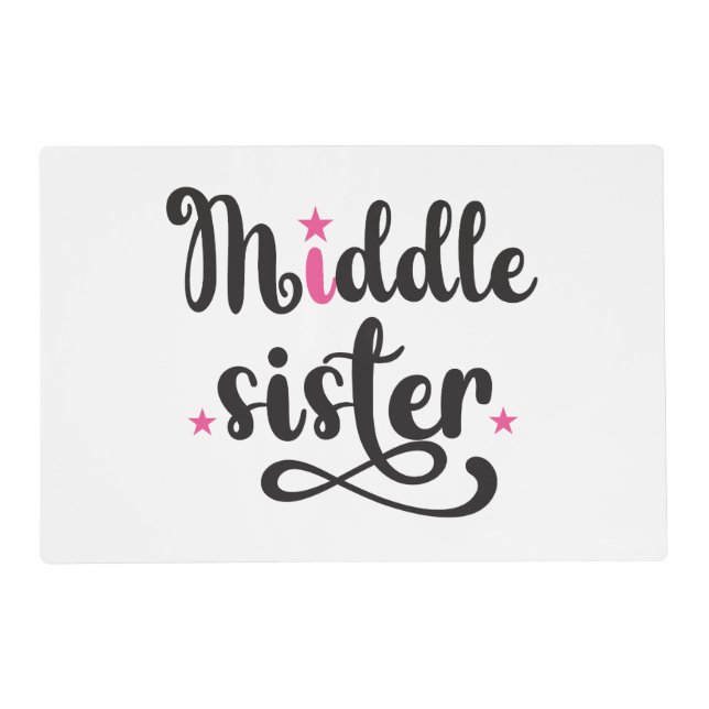 Middle Sister, Cute Stars Placemat (Front)