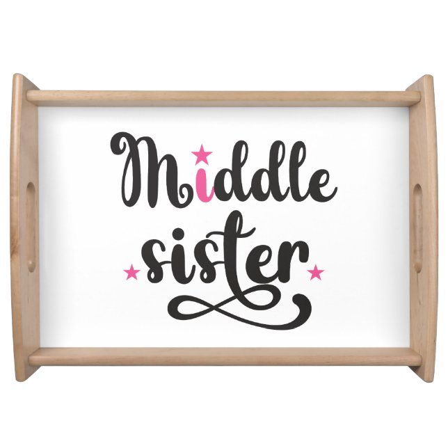 Middle Sister, Cute Stars Serving Tray (Front)