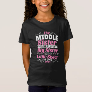 Middle Sister New Big Sister 2024 T-Shirt
