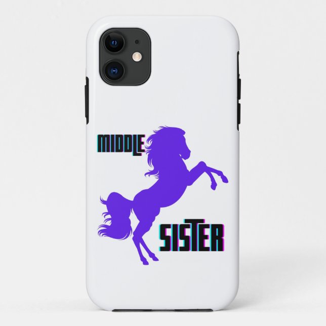 Middle Sister Purple Pony Rearing Case-Mate iPhone Case (Back)