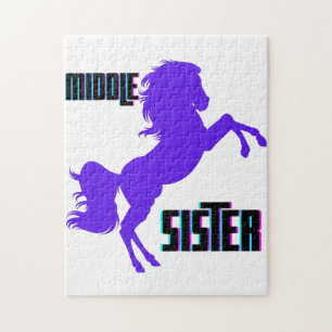 Middle Sister Purple Pony Rearing Jigsaw Puzzle
