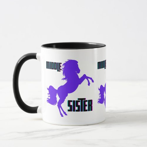 Middle Sister Purple Pony Rearing Mug