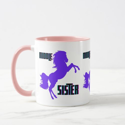 Middle Sister Purple Pony Rearing Mug