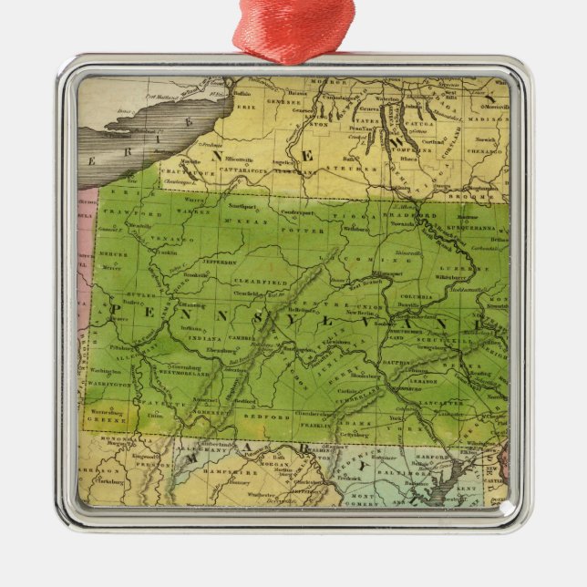 Middle States 2 Metal Ornament (Front)