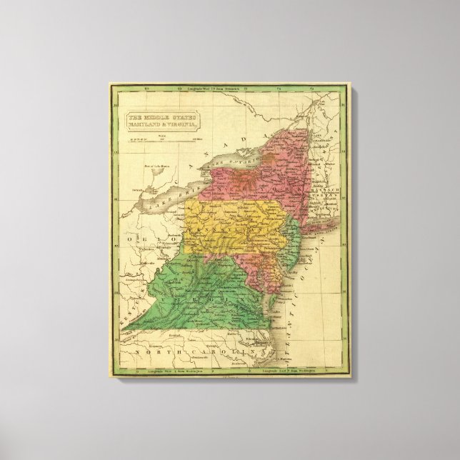 Middle States 4 Canvas Print (Front)