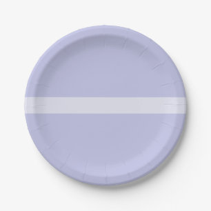 Middle Stripe Nearly Solid Minimal Lavender Purple Paper Plates