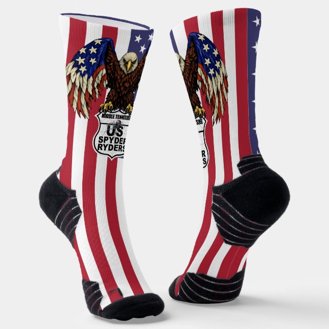 Middle Tennessee Chapter - Socks RWB Logo Flag (Angled)