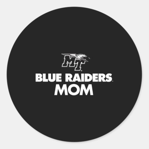 Middle Tennessee Mtsu Blue Raiders Mom Classic Round Sticker