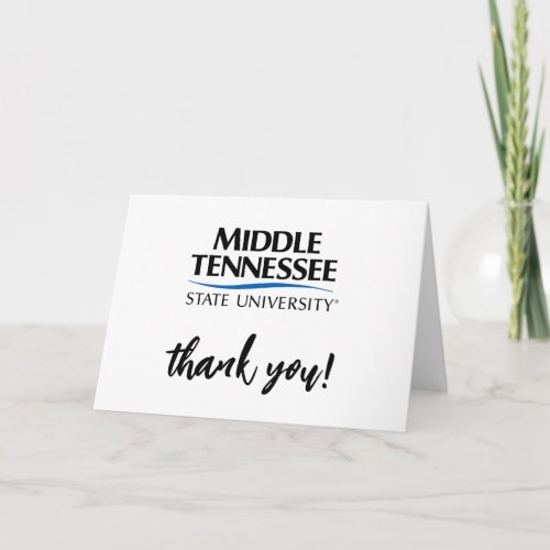 Middle Tennessee State University Thank You Card