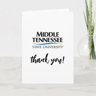 Middle Tennessee State University Thank You Card