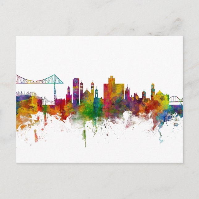 Middlesbrough England Skyline Postcard (Front)