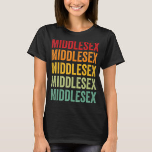Middlesex County Connecticut Rainbow Text Design T-Shirt