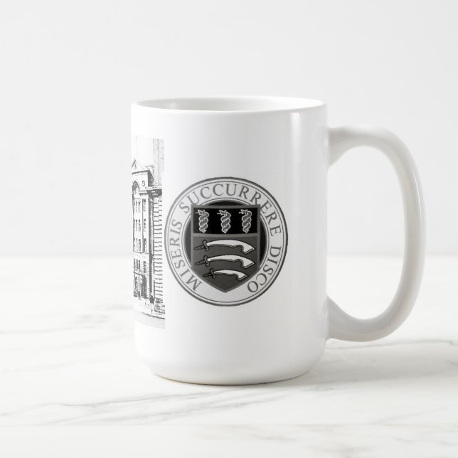 Middlesex Hospital Mug with B/W etching & badge (Right)