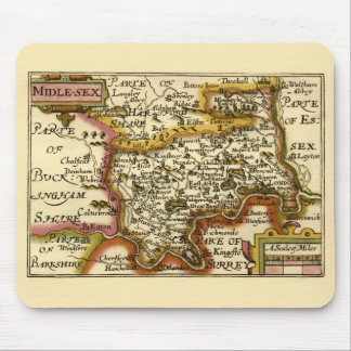 Middlesex Middle-Sex County England Old Atlas Map Mouse Pad