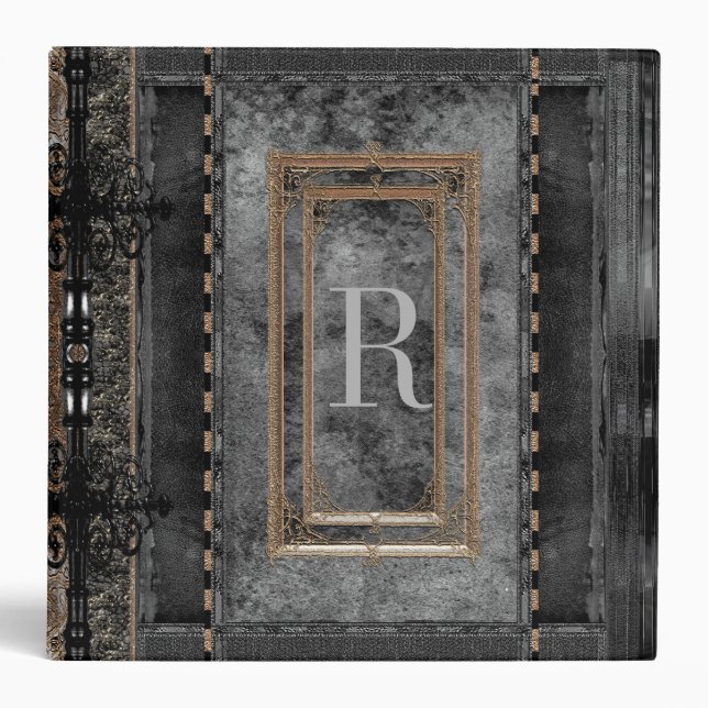 Middleton Markston Elegant Old Book Monogram Binder (Front)