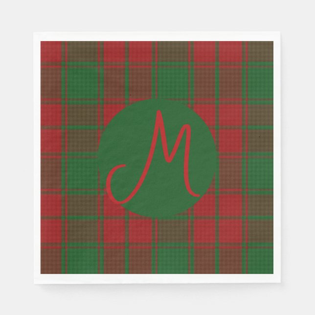 Middleton Tartan Monogrammed Napkins (Front)