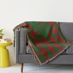 Middleton Tartan Monogrammed Throw Blanket