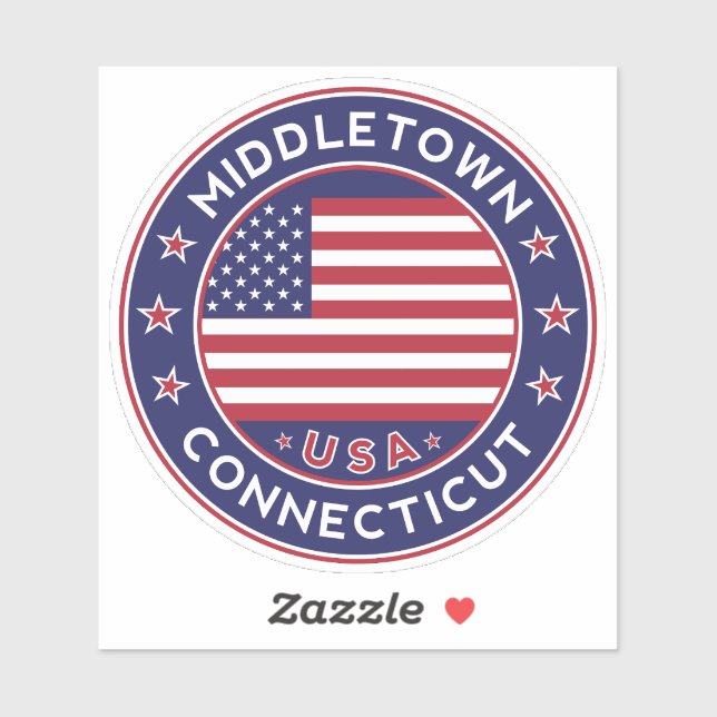Middletown Connecticut, Middletown Sticker (Sheet)