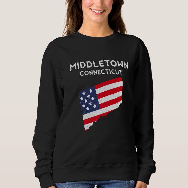 Middletown Connecticut USA State America Travel Co Sweatshirt (Front)