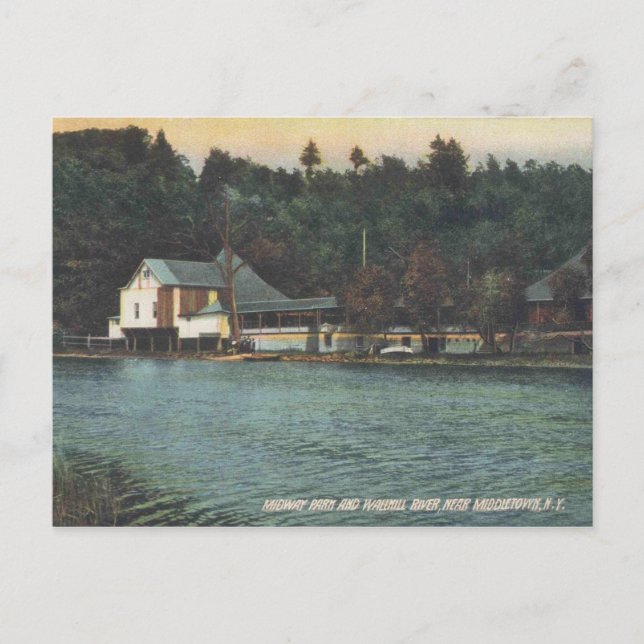 Middletown NY, Midway Park, Vintage Postcard (Front)