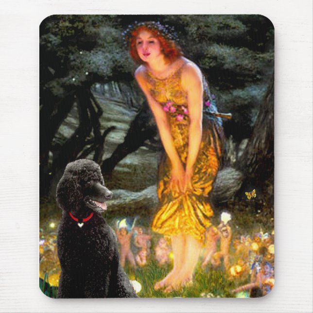 MidEve-Standard Black Poodle (T) Mouse Pad (Front)