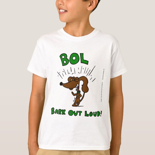 Midge "BOL Bark Out Loud" Kids Basic T-Shirt (Front)