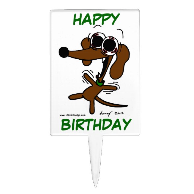 Midge Freakin' Out "HAPPY BIRTHDAY" Cake Topper (Front)
