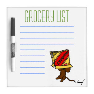 Midge "GROCERY LIST" Dry Erase Board