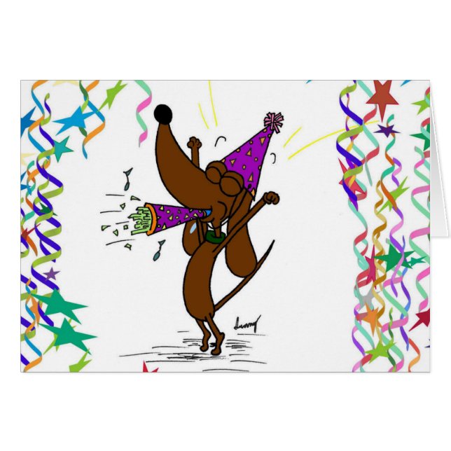 Midge "Have a Doggone Happy Birthday" Card (Front Horizontal)