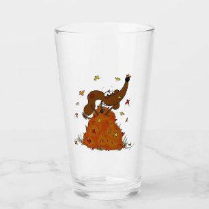 Midge In A Pile of Leaves Tumbler Glass