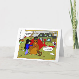 Midge Inflatable Turkey Thanksgiving Card