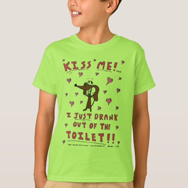 Midge 'KISS ME' Kids Basic T-Shirt (Front)