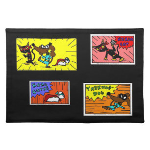 Midge SUPERHERO COMIC PANELS Placemat