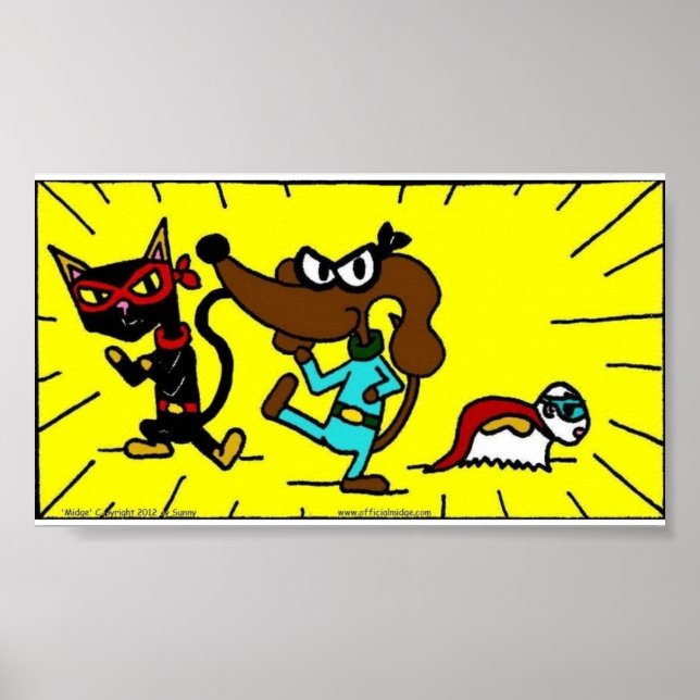 Midge Superhero Trio Poster Print (Front)