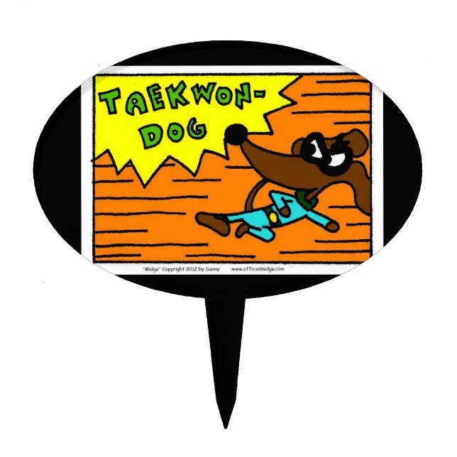 Midge TAEKWON-DOG Cake Topper (Front)