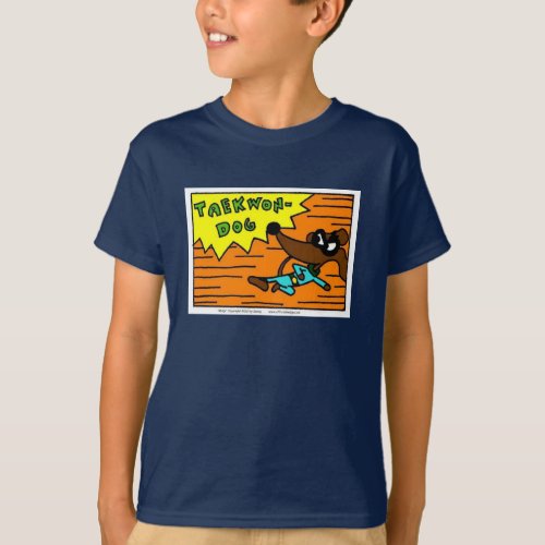 Midge TAEKWON_DOG Kids Dark T_Shirt