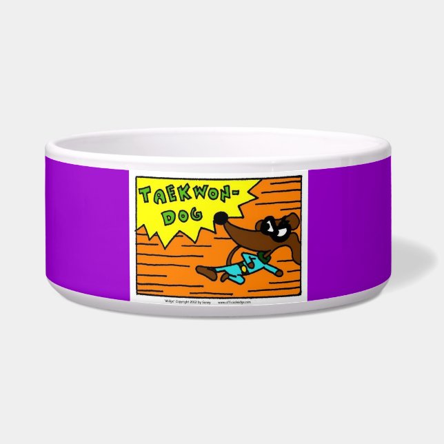 Midge TAEKWON-DOG Pet Bowl - Purple (Front)