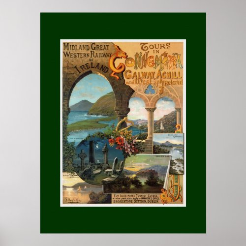 Midland Great Western Railway Ireland  Connemara Poster