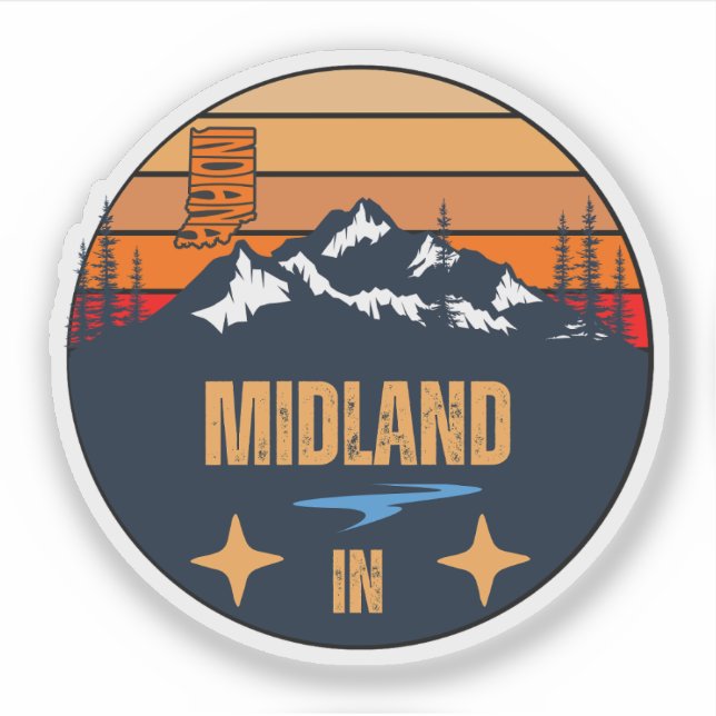 Midland, Indiana Sticker (Front)
